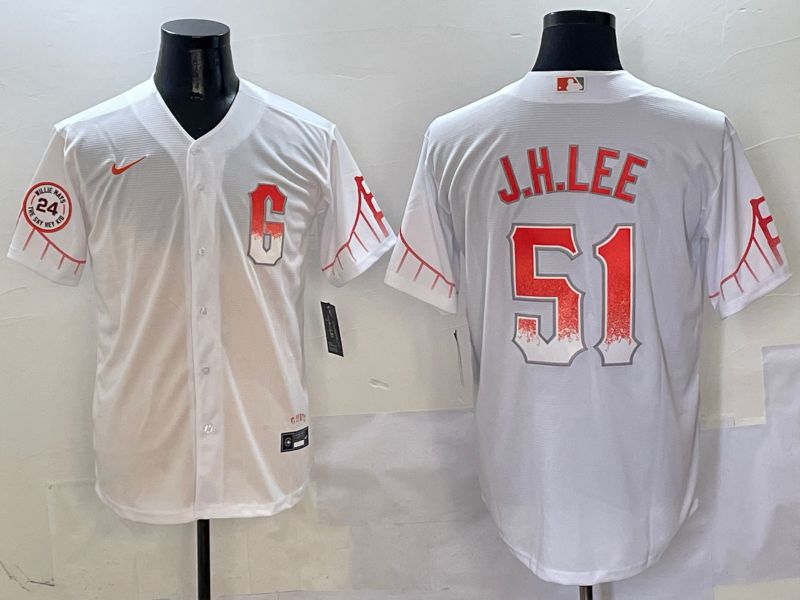 Men San Francisco Giants #51 J.H.Lee White Game Nike 2025 MLB Jersey style 6->san francisco giants->MLB Jersey